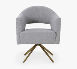 Alta Upholstered Swivel Desk Chair, Knoll Dove