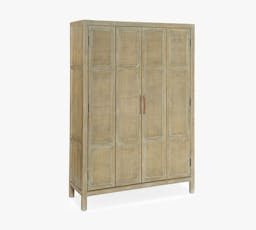 Anders 51" Cane Bar Cabinet, Driftwood