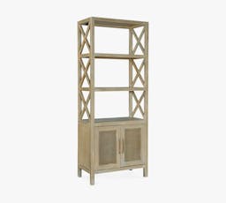 Anders 34" x 86.5" Bookcase with Doors, Driftwood