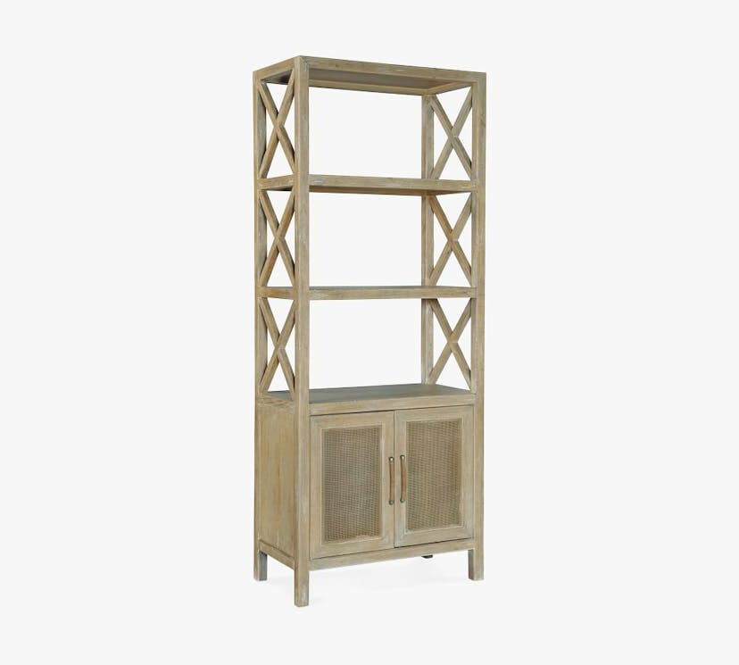 Anders 34" x 86.5" Bookcase with Doors, Driftwood