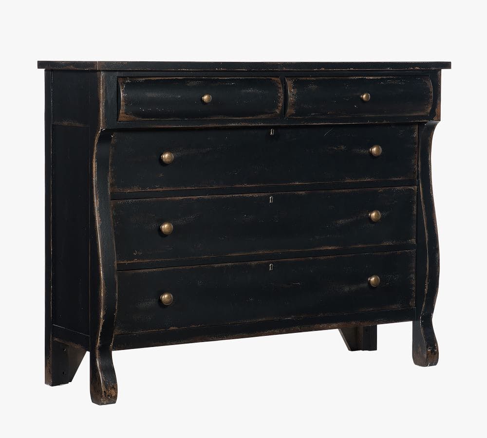 Blandy 5-Drawer Dresser, Black