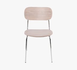 Ortwin Dining Chair, Natural & Chrome