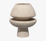 Champignon Handcrafted Ceramic Vase, White, 10"