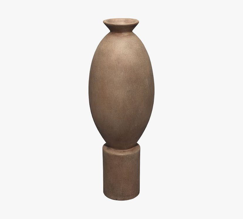 Camille Handcrafted Ceramic Vase, Brown, 16"H