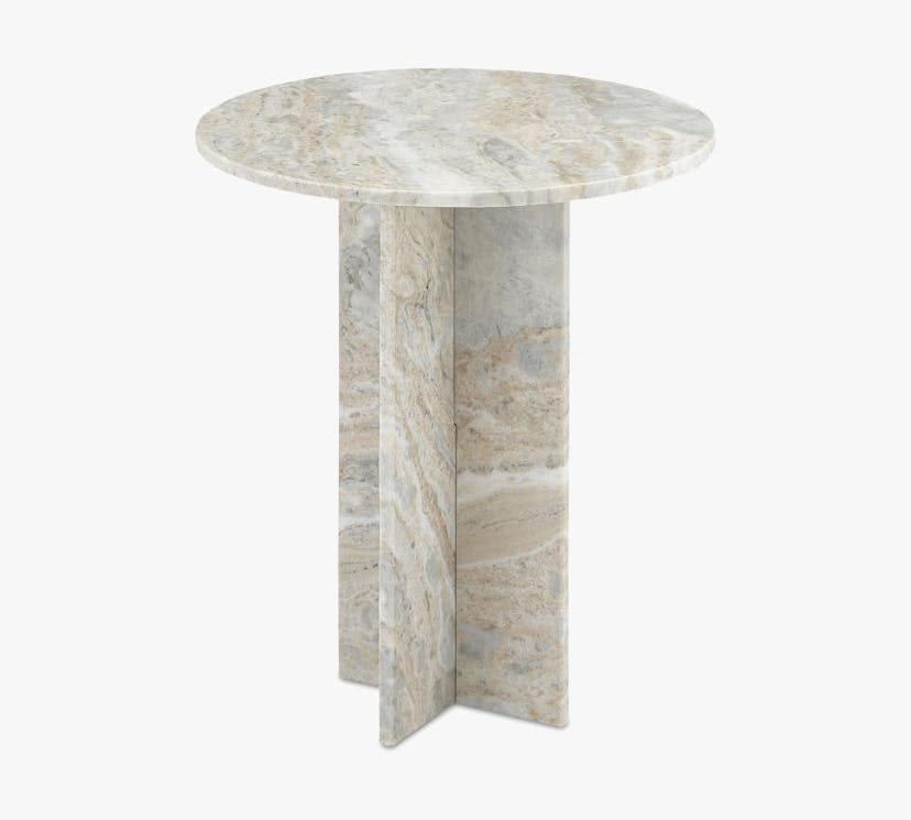 Calvert 18" Round Marble Accent Table