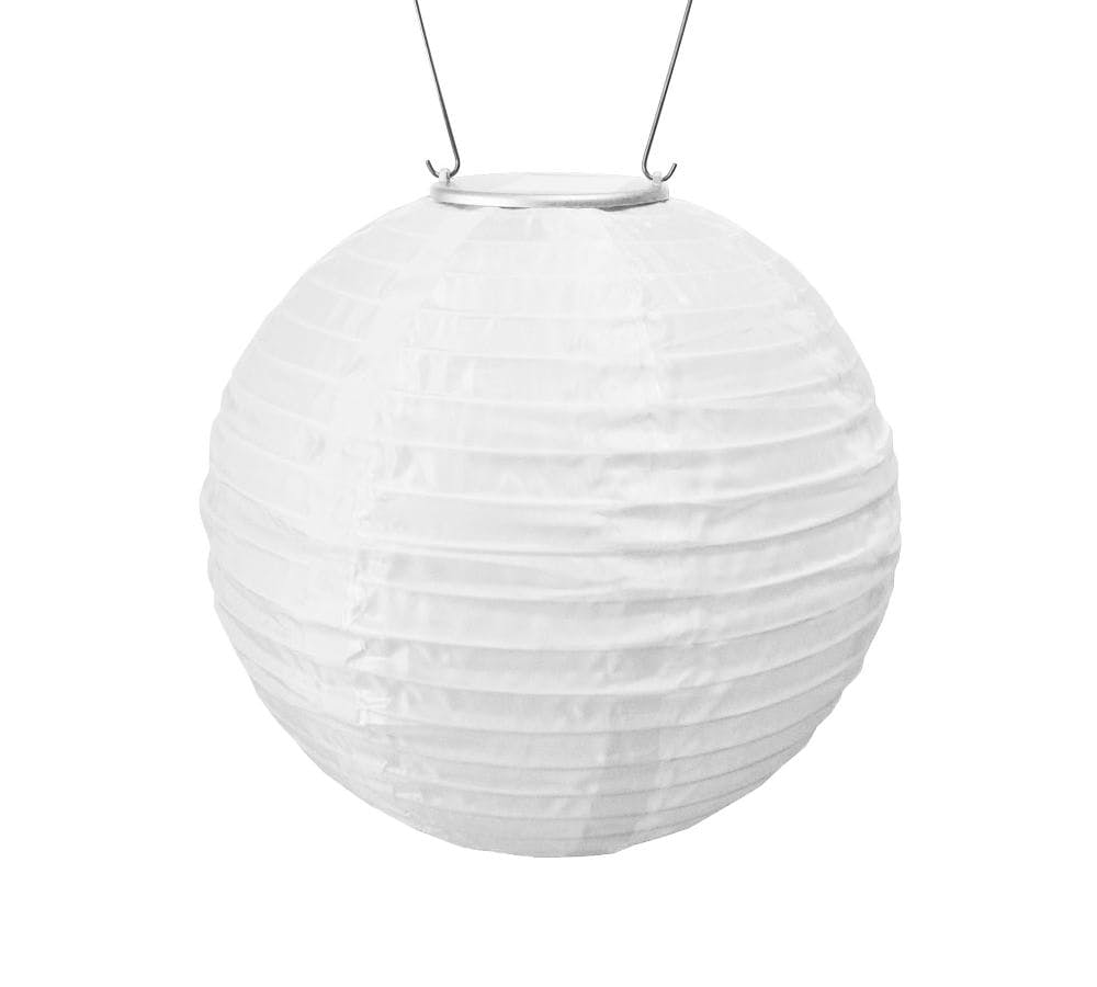 Globe Solar Indoor/Outdoor Lantern, Cool White, 10"W