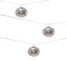 Marrakesh Metal Solar String Lights, Silver Droplet