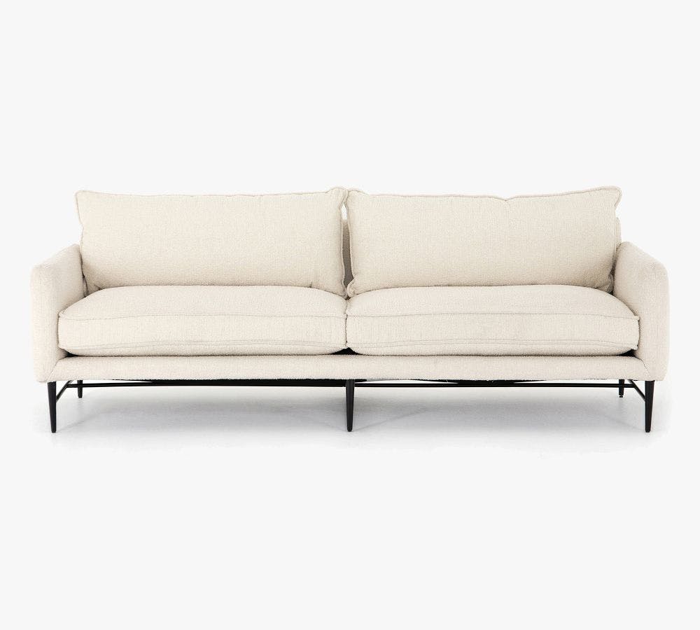 Midtown Upholstered Sofa, Polyester Wrapped Cushions, Altro Snow