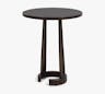 Florence 20" Round Marble Accent Table, Bronze