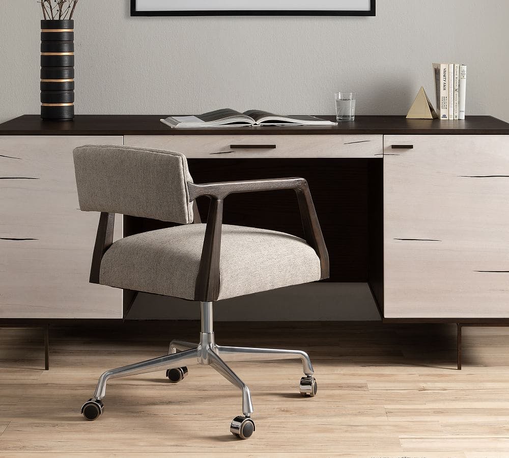 Belden Upholstered Swivel Desk Chair