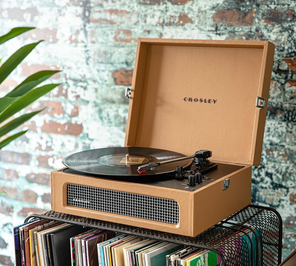 Crosley Voyager Tan Portable Bluetooth Record Player Turntable