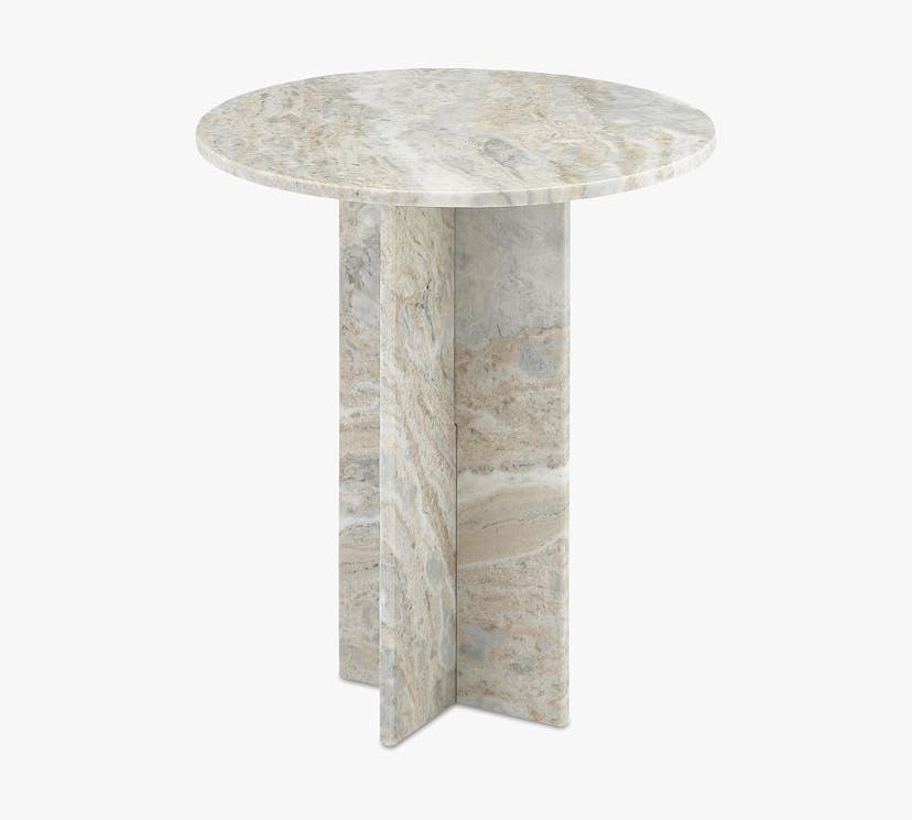 Calvert Round Marble Accent Table