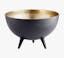Inca Footed Brass and Black Bowl