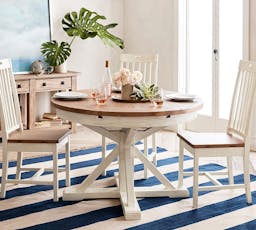 Hart Round Reclaimed Wood Pedestal Extending Dining Table