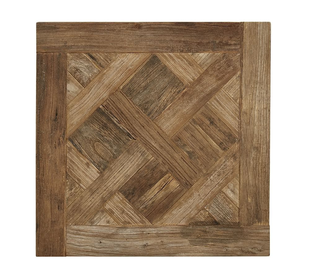Parquet Square Reclaimed Wood End Table
