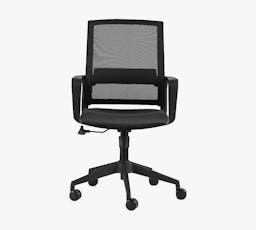 Livia Office Chair, Black With Black Base