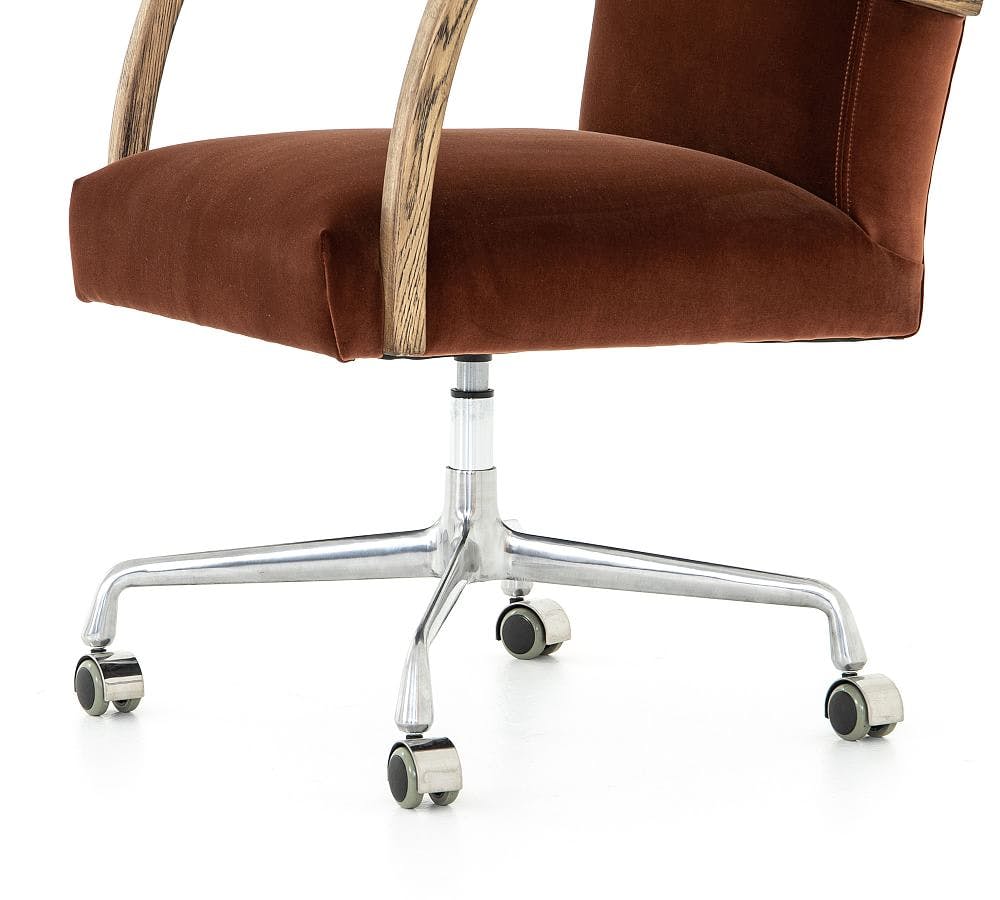 Masterson Velvet Swivel Desk Chair