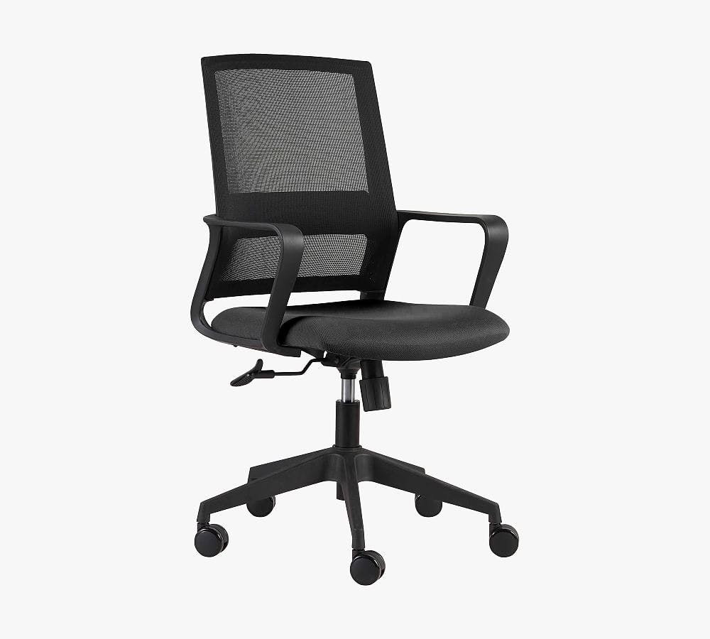 Livia Office Chair, Black With Black Base