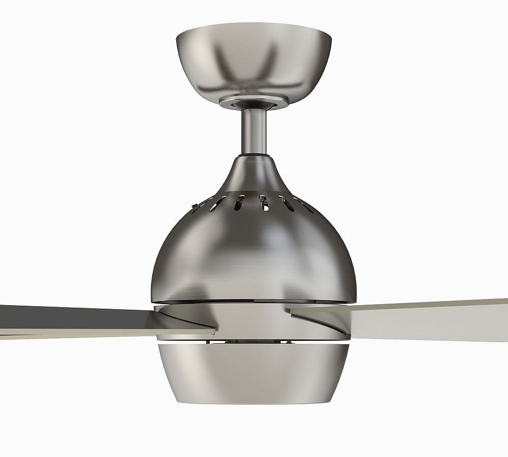 Indi 52" White and Brass Ceiling Fan with Light