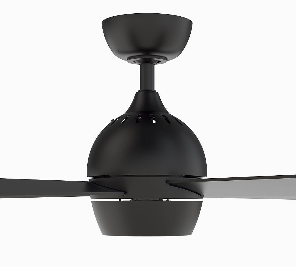 Indi 52" White and Brass Ceiling Fan with Light