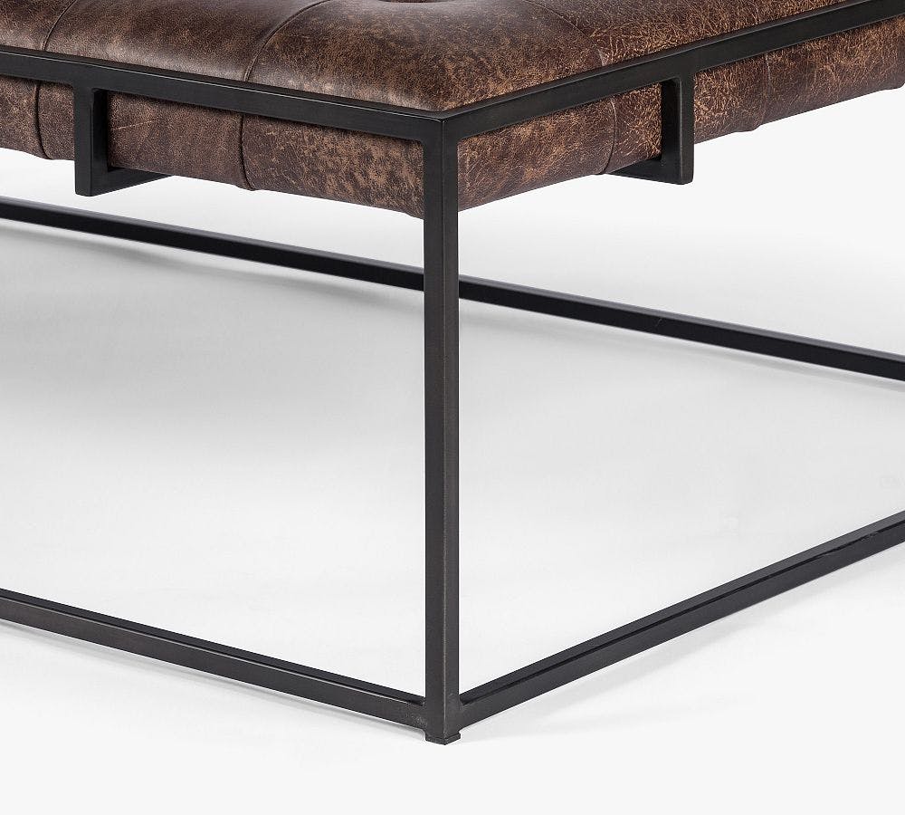 Olwina Square Leather Coffee Table