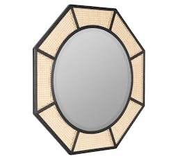 Harley Cane Octagon Wall Mirror - 35"