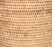 Honey Brown Handwoven Rattan Round Tapered Waste Basket