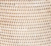 Tava Off-White Handwoven Rattan Round Waste Basket
