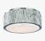 Crispin Polished Nickel 1-Light LED Flush Mount with Alabaster Shade