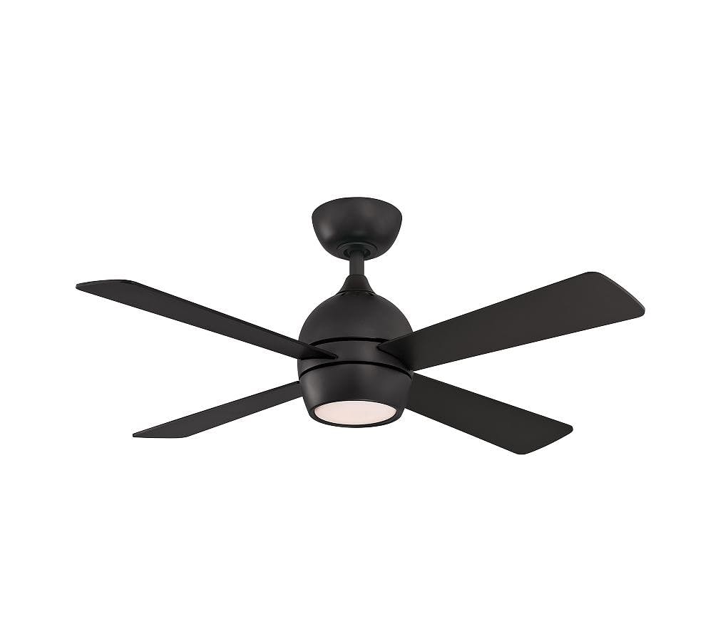 Indi 44" Matte Black Ceiling Fan with Light