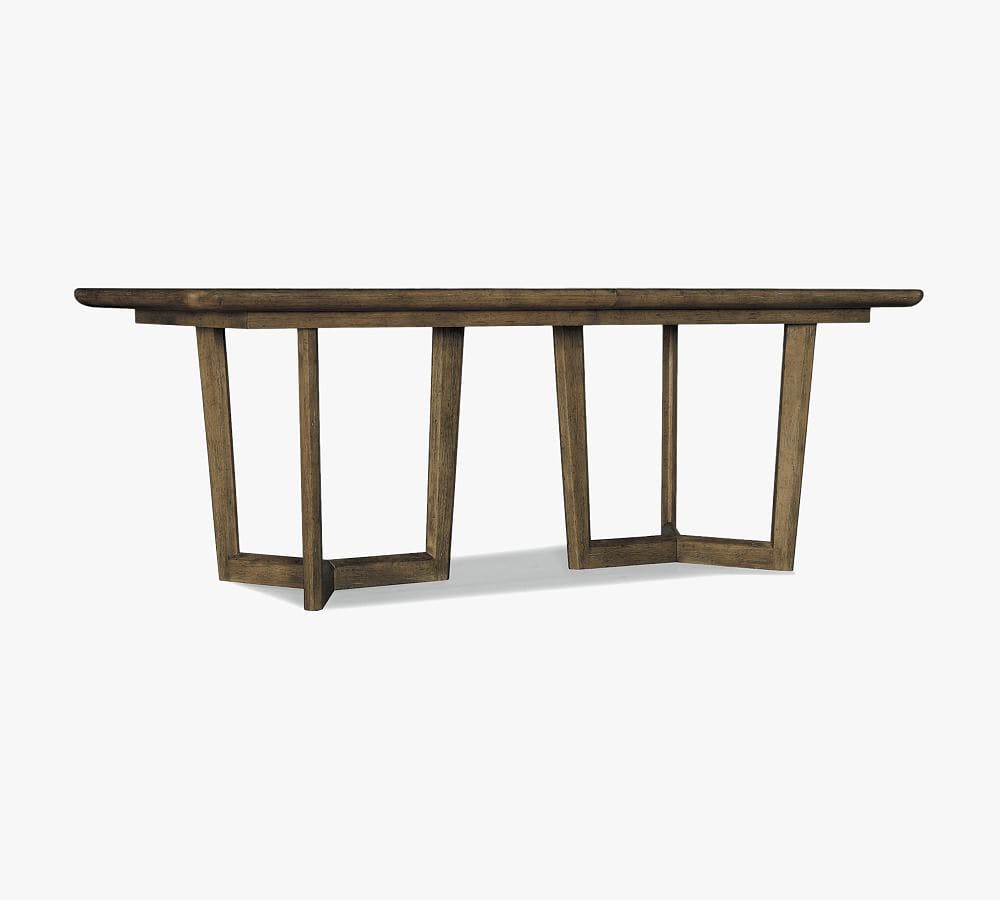 Cumberland Rectangular Extendable Dining Table in Natural Brown Wood
