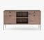 Auburn Poplar Contemporary Home Office Desk with 4 Drawers