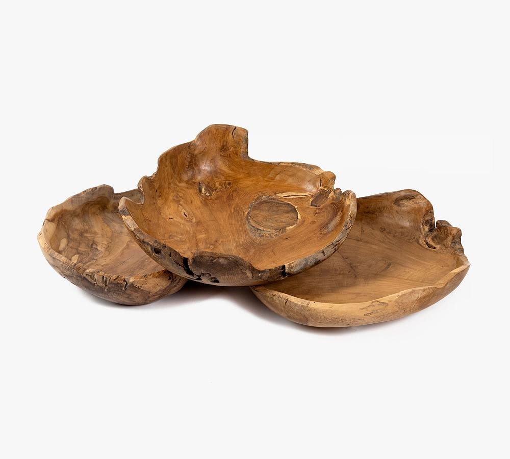 Contemporary Teak Root Decorative Bowl - 18" Brown