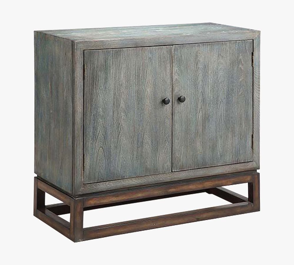 Grayson Modern Rustic Gray Wood Media Cabinet