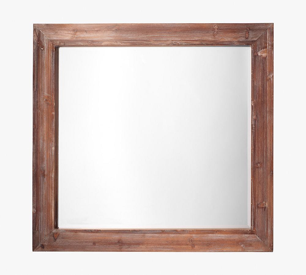 Reclaimed Grey-Washed Wood Rectangular Wall Mirror