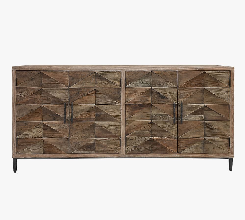 Mave Organic Brown Solid Wood 76'' Transitional Sideboard