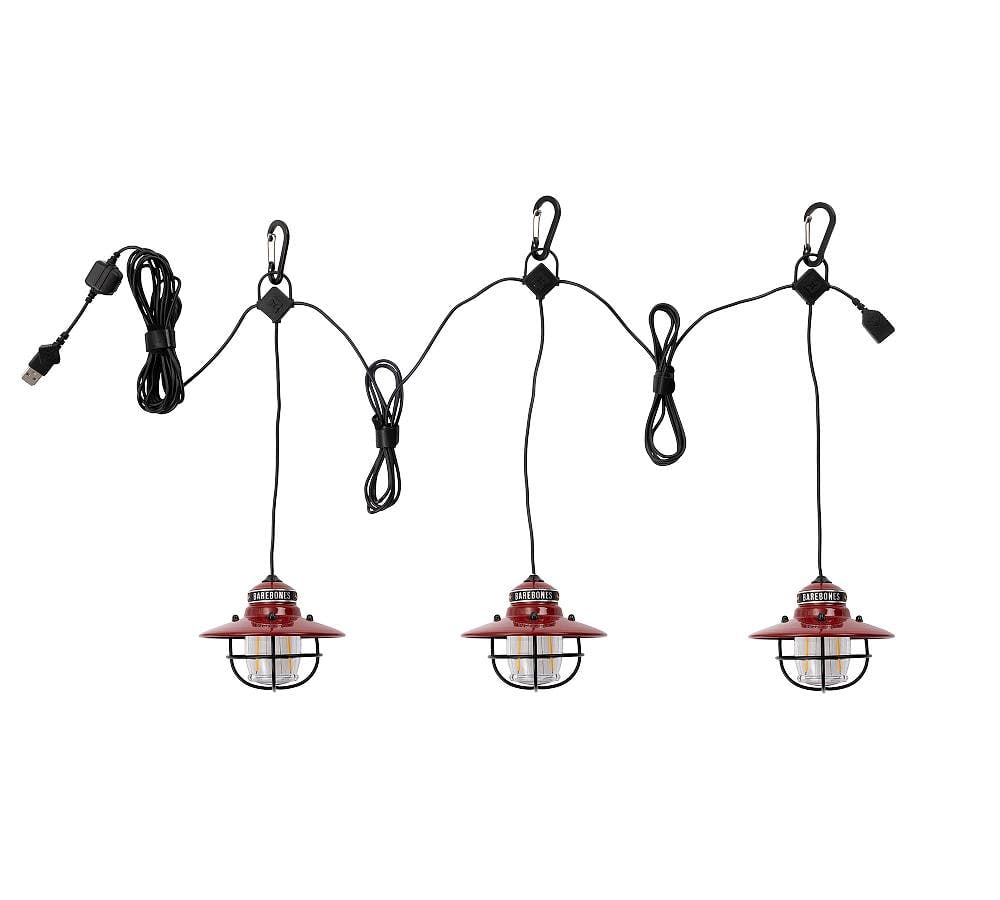 Edison 15'' LED Outdoor String Lights in Vibrant Red