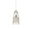 Mini Lindsay Clear Glass 1-Light Pendant with Silver Accents