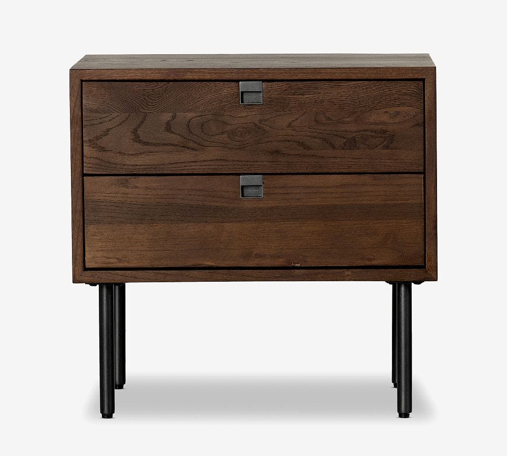 Archdale Sleek Wood and Metal Contemporary Nightstand