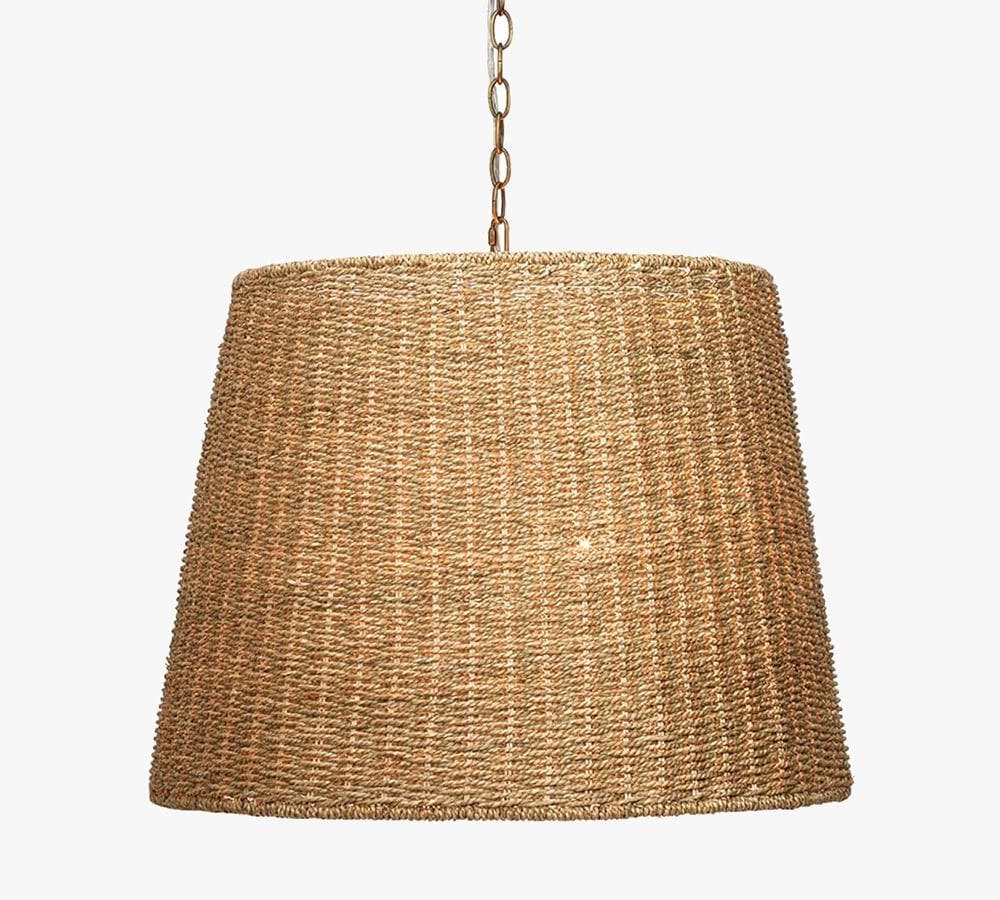 Lundy Woven Seagrass Pendant, Brown