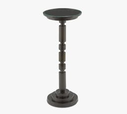 Dover 11" Glass Top End Table, Bronze