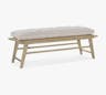 Anders Upholstered King Bench, Driftwood