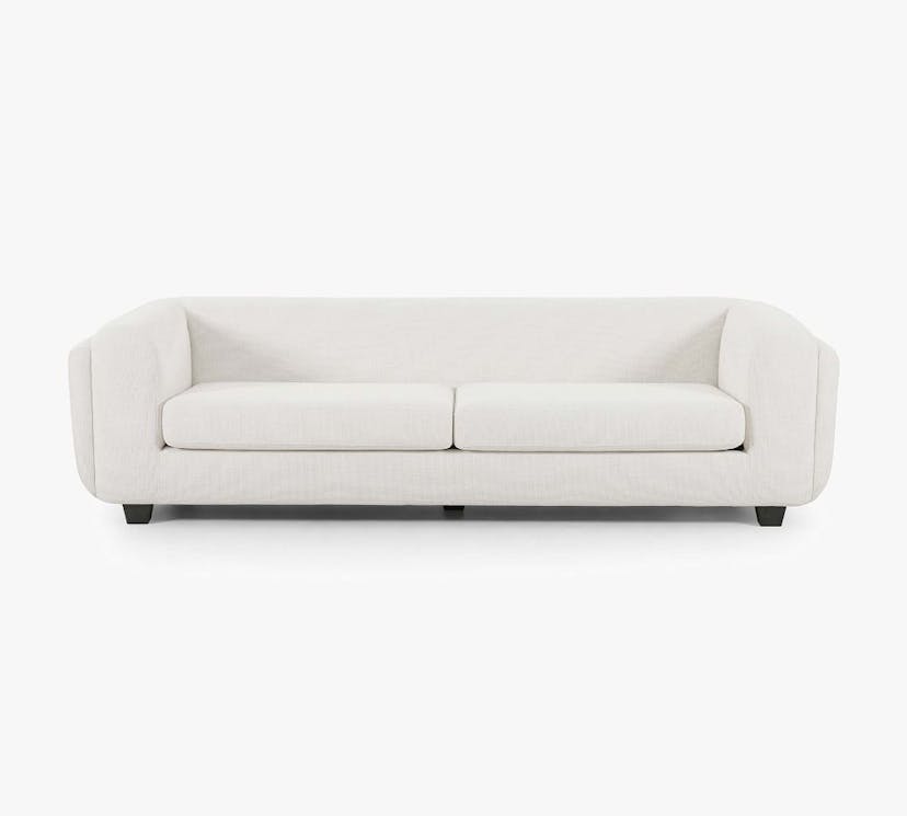 Albany Upholstered Sofa, Polyester Wrapped Cushions, Gibson White