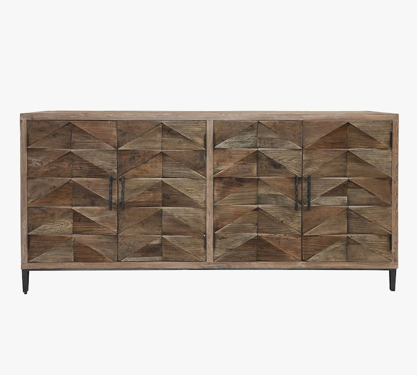 Leyton 76" Carved Reclaimed Wood Buffet, Natural