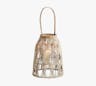 Jude Woven Rattan Lantern With Handle, Natural, 10"H