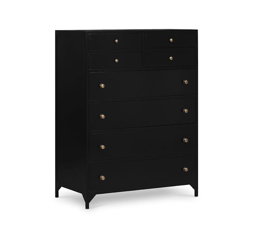 Harmon 8-Drawer Tall Dresser, Black