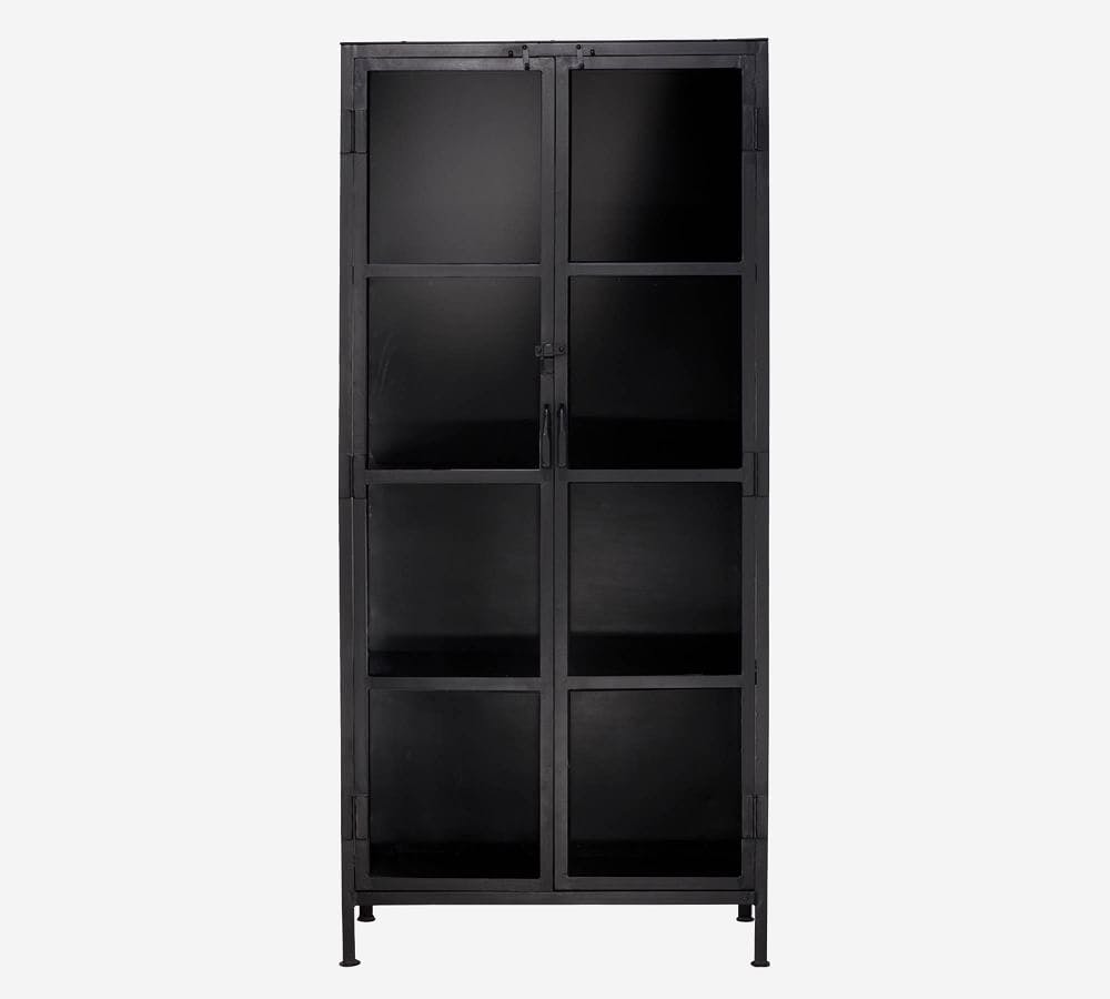 Lomita Tall Storage Cabinet, Black, 31"L x 69"H
