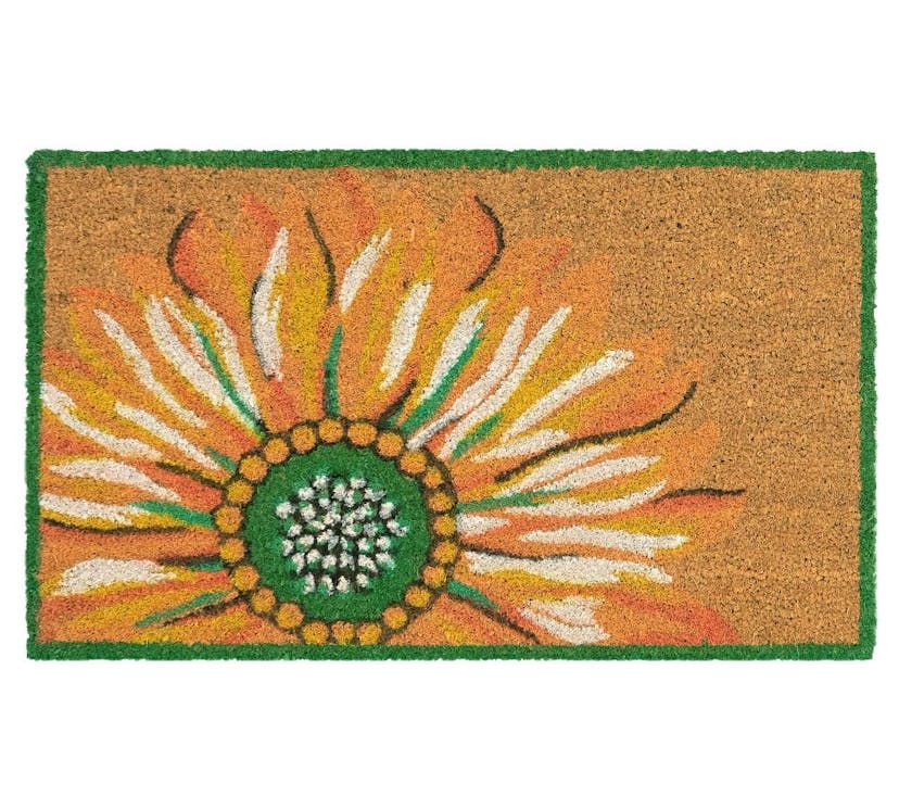 Painterly Sunflower Doormat, Yellow, 1'6" x 2'6"