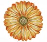Painterly Sunflower Hand Tufted Indoor/Outdoor Rug, Yellow, 5' round