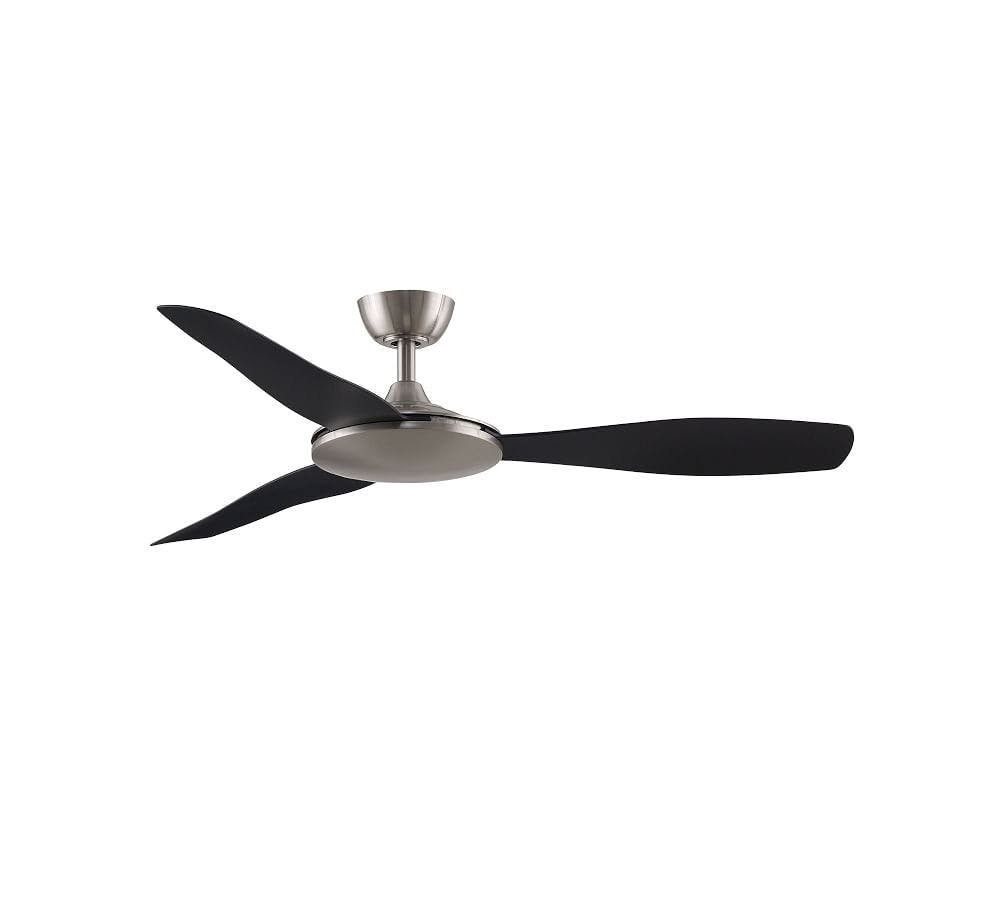 52" Glideaire Indoor/Outdoor Ceiling Fan, Brushed Nickle & Black